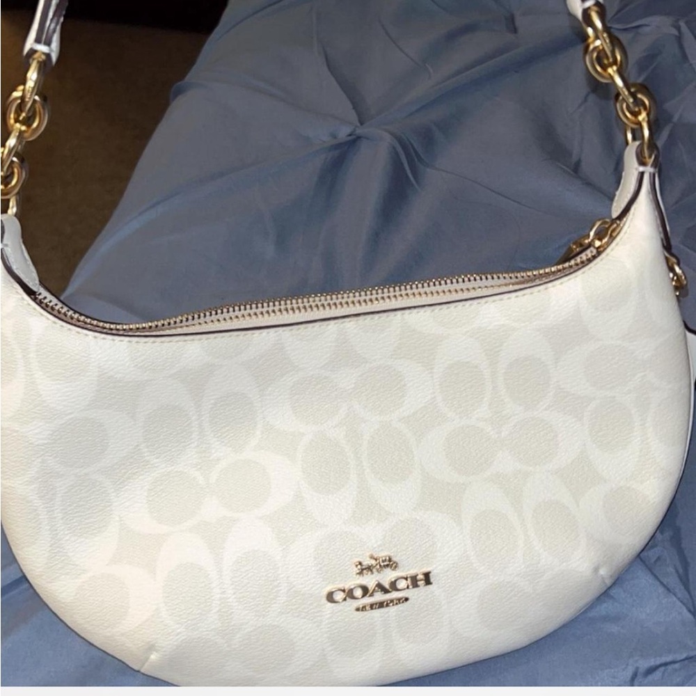 Coach Ivory Signature Shoulder Bag